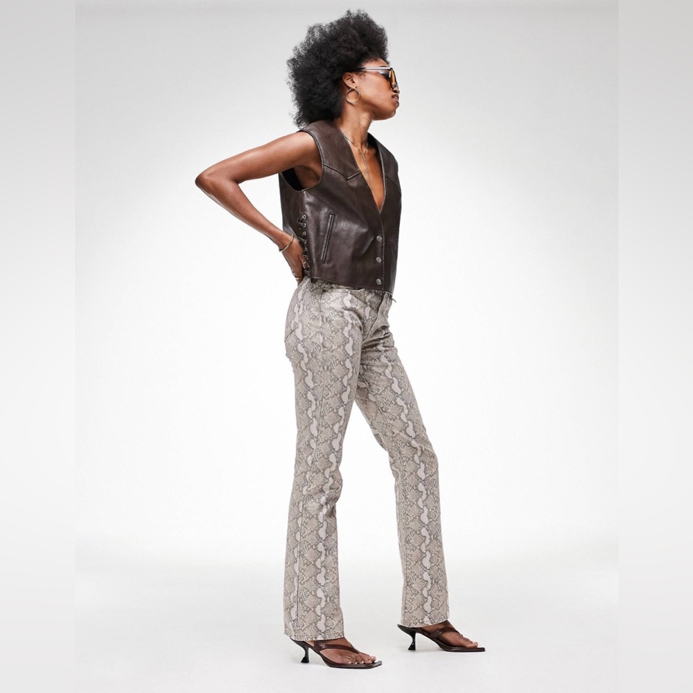 Perfect snakeskin pants.
